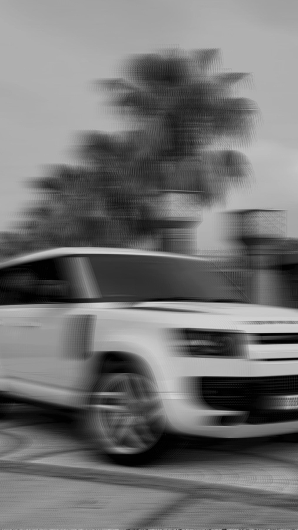 White vehicle on the road